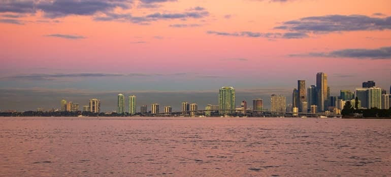 Miami in the sunset