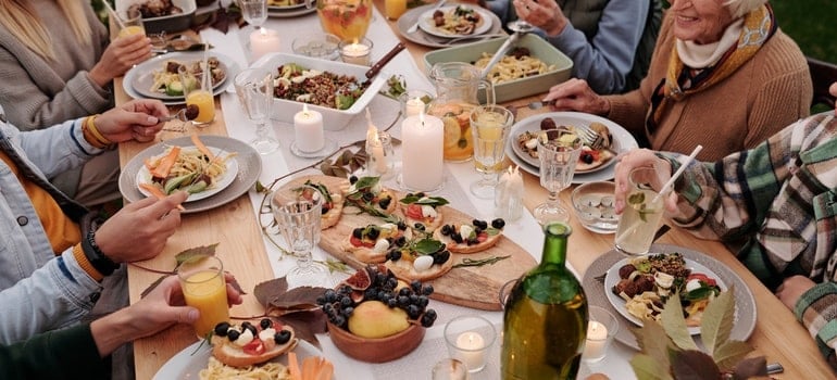 Table full of food-Planning a long-distance family relocation