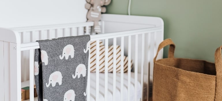 crib and blanket