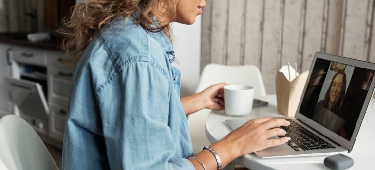 Woman making a video call 