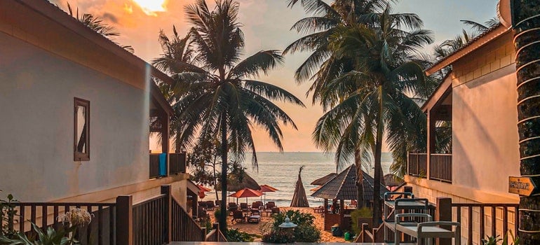 Houses near the beach