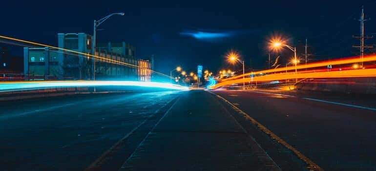 A road during night