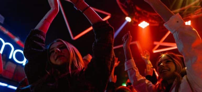 Women dancing in a club