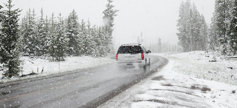 SUV on the road