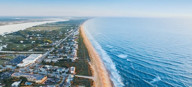 view from above pf Florida beach