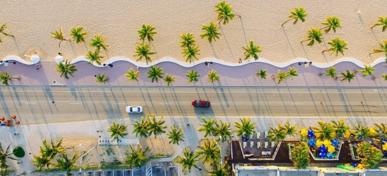 Florida beach from above