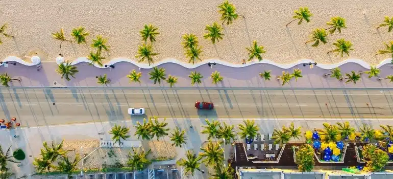 Florida beach from above