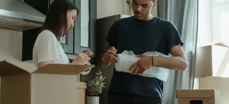 Picture of a couple packing