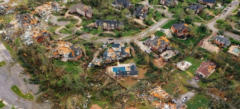 Destroyed houses - a consequence of the hurricane and one of cons f living in Kendall