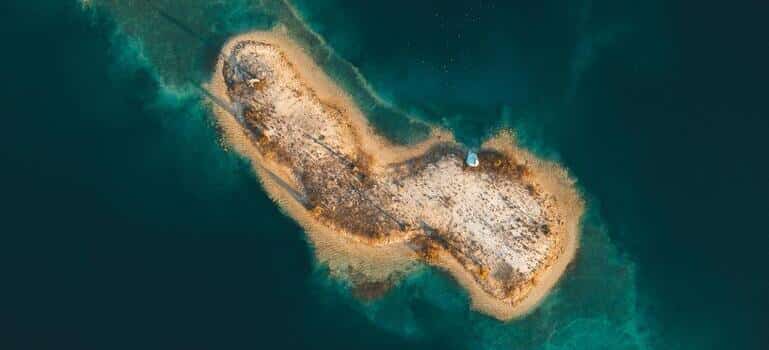 aerial view of islands