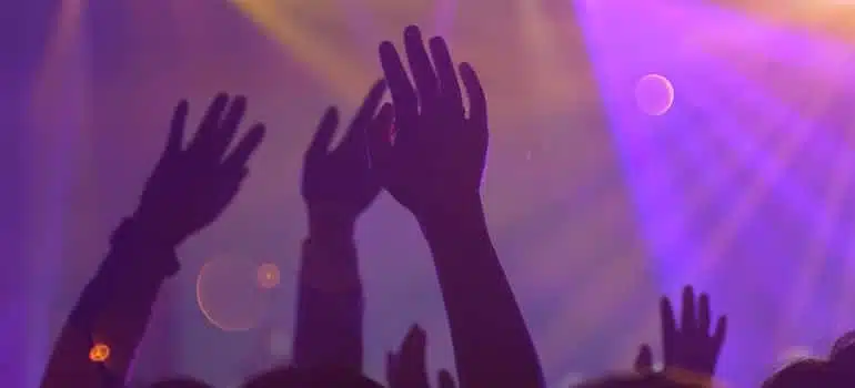 People enjoying a concert.