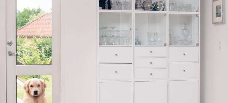 White wooden cabinet 
