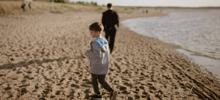 Family at a beach