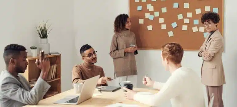 An office meating