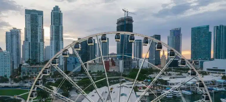 aerial view of Miami, one of the most beautiful cities in Florida