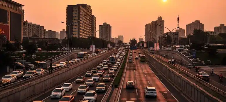 cars on the street