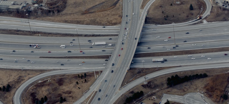 Cars driving on some of the popular moving routes in South Florida