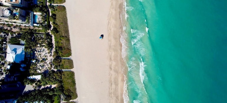 Aerial view of the beach in Florida