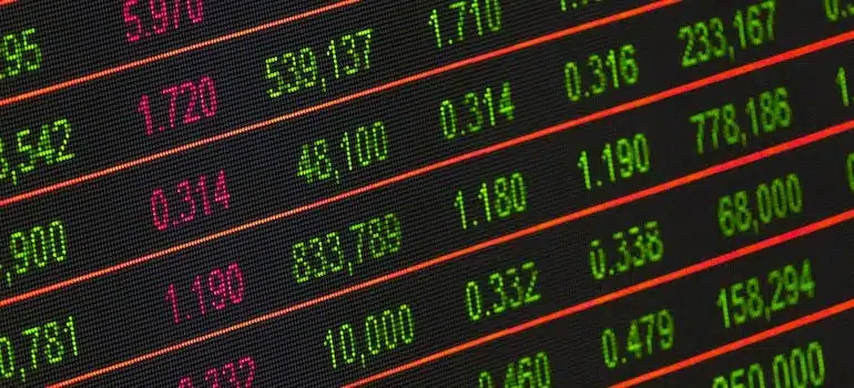 Numbers on the screen.