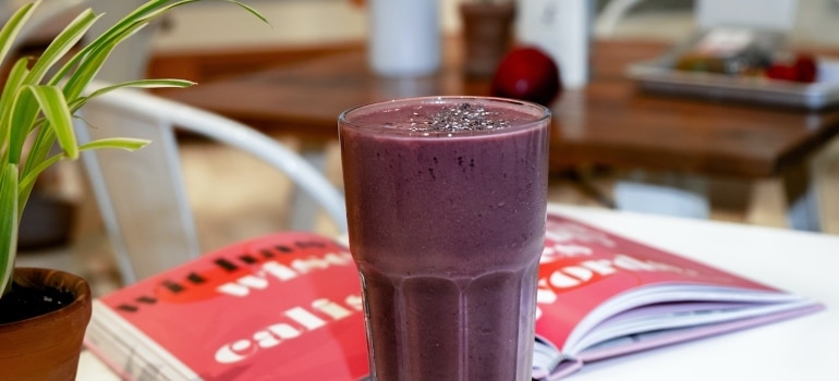 A smoothie on the table