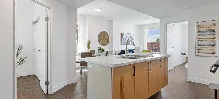 A white wooden kitchen