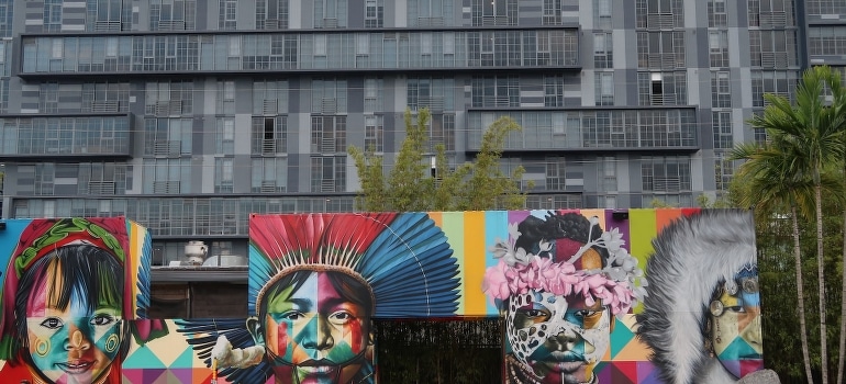 Colorful murals in Wynwood