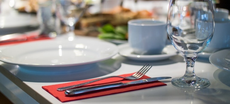 plates on a table