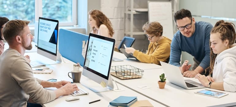 People Working in front of the Computer 