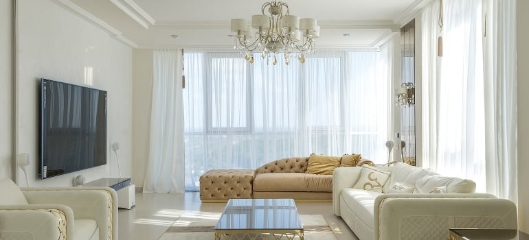 Stylish living room after staging your Miami apartment