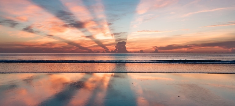 sunset on the beach