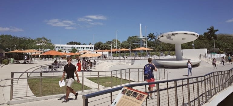 University Campus Scene at Coral Gables