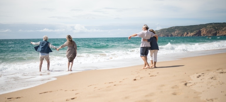 Seniors at the beach