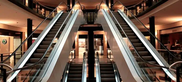 Stairs in a shopping center