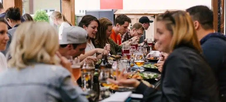 People on a food tour as one of the fun things to do in Coral Gables