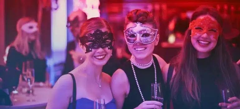 People in masks 