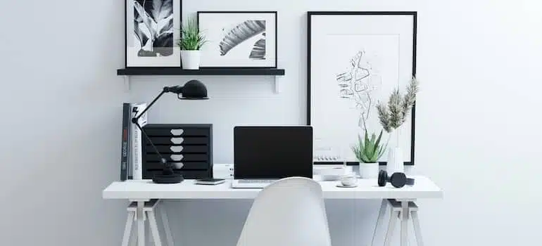 white home office