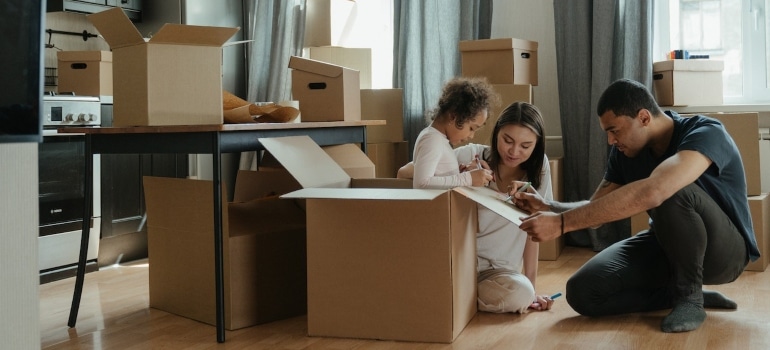 parents unpacking