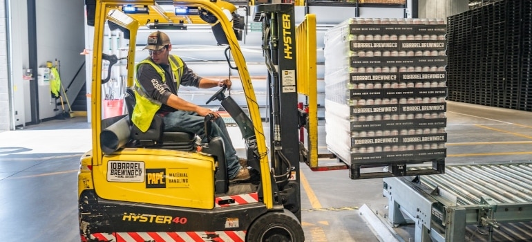 a man in storage befofre moving heavy machinery to Marathon FL