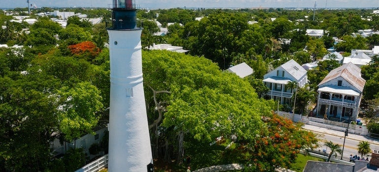 aerial shot of a neighborhood