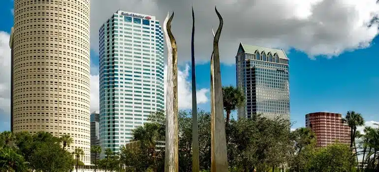 Business buildings in Tampa which is among top high-tech cities in Florida to move to