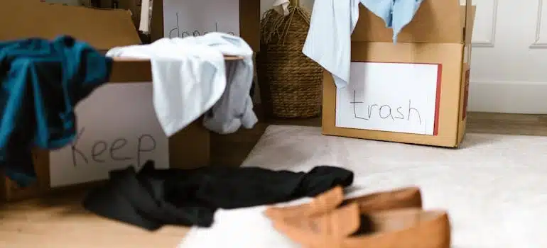 The four-box technique helps declutter your home storage with ease