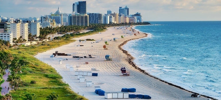 aerial view of the beach