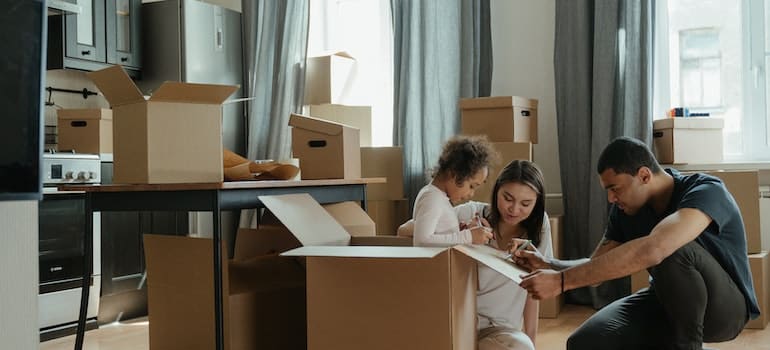 parents unpacking