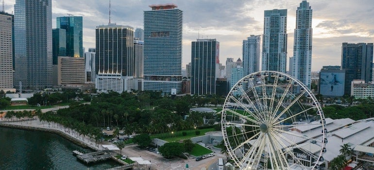 aerial view of the city