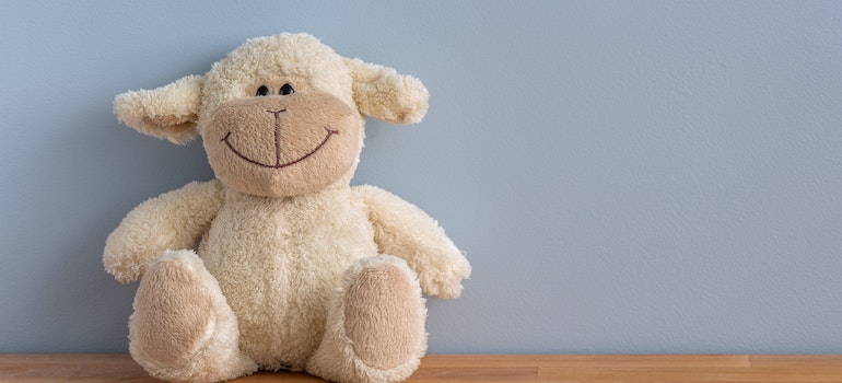 white sheep plush toy