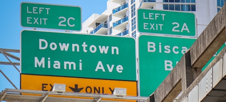 Miami road signs