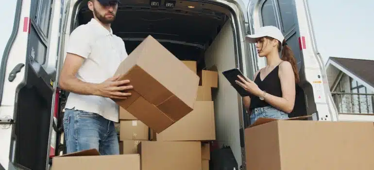 movers handling boxes