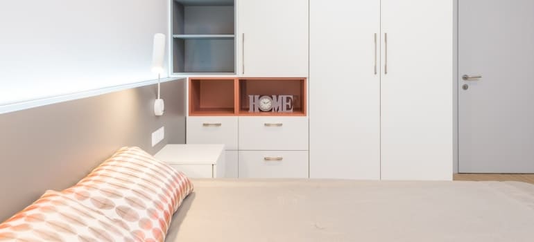 Built in furniture - great way to organize home storage space after moving to Coconut Grove
