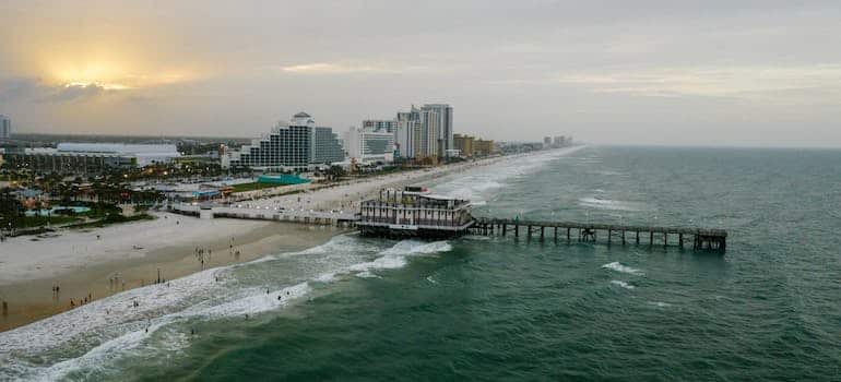 aerial view of the daytona beach