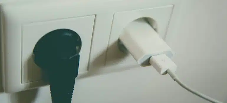 Electricity outled with two cables